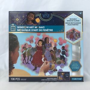 Make It Real Disney Wish Reusable Mosaic Window Clings NWT